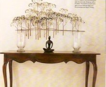 Custome Made Sideboard with Trees Sculpture